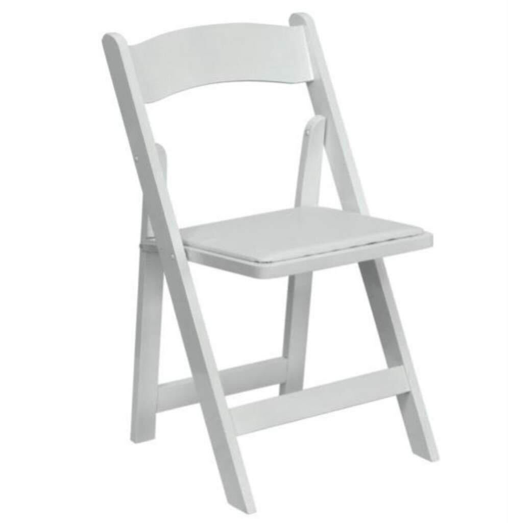 White Resin Padded Chair